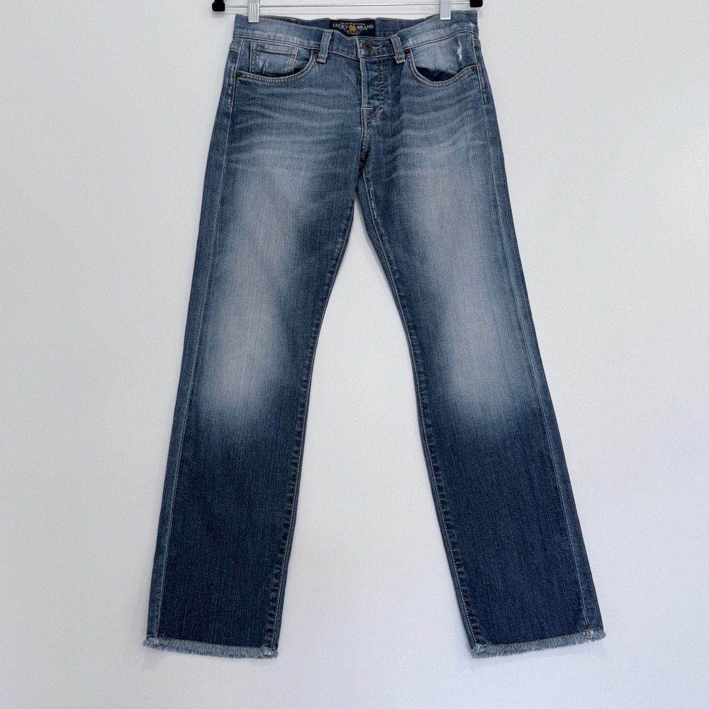Lucky Brand Sienna Tomboy Crop Jeans Womens 4 27 Blue Denim Straight Ankle